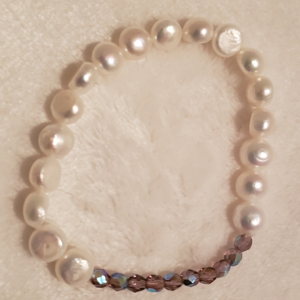 Crystal Healing Bracelet~Fresh Water Pearl